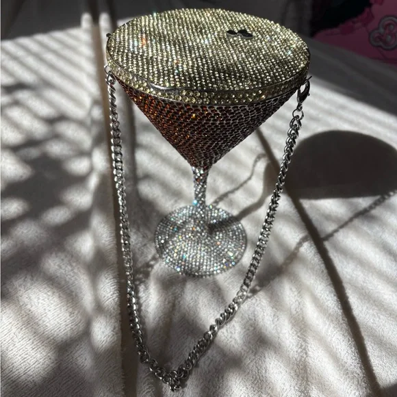 Espresso Martini Please Blinged Clutch Purse - Picture 3 of 12